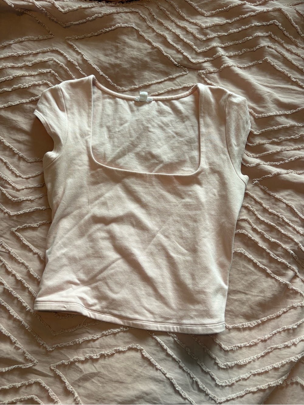 Pacsun Women's Square Neck Short Sleeve Top — Blush